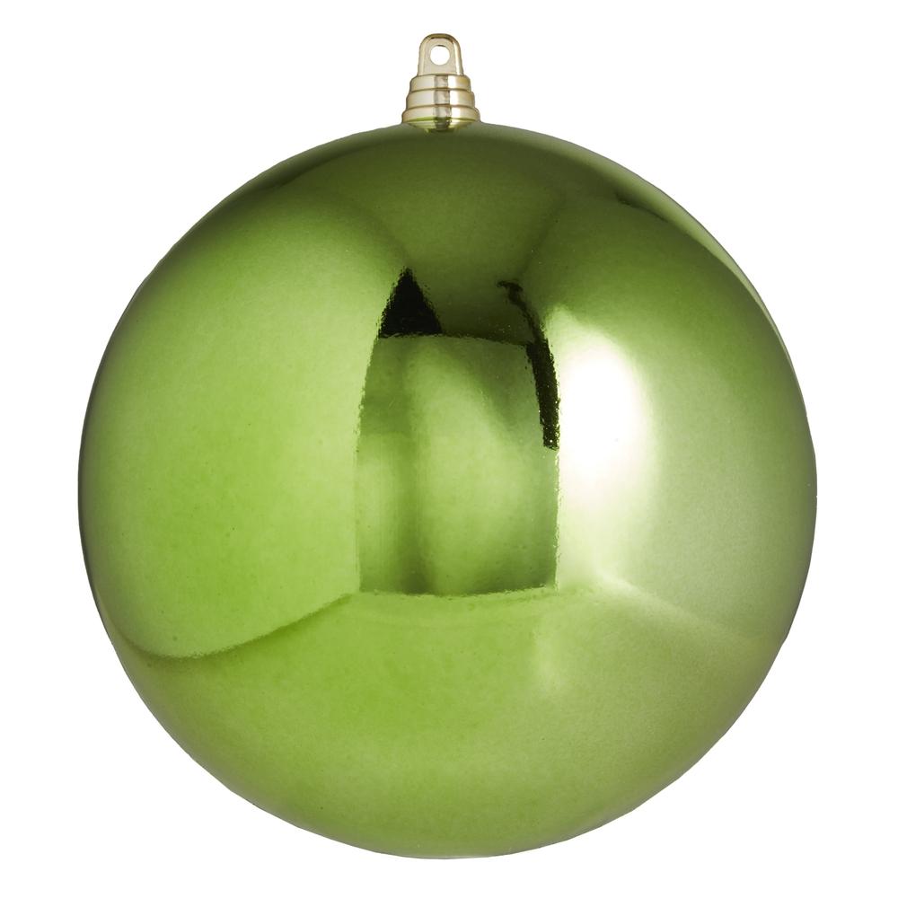 RAZ Imports 6" Shiny Light Green Ball Ornament