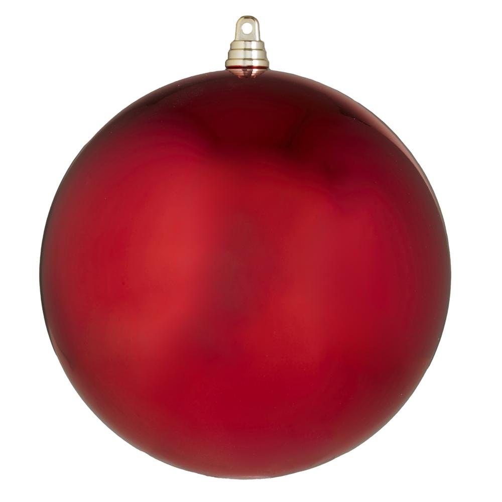 RAZ Imports 6" Shiny Red Ball Ornament