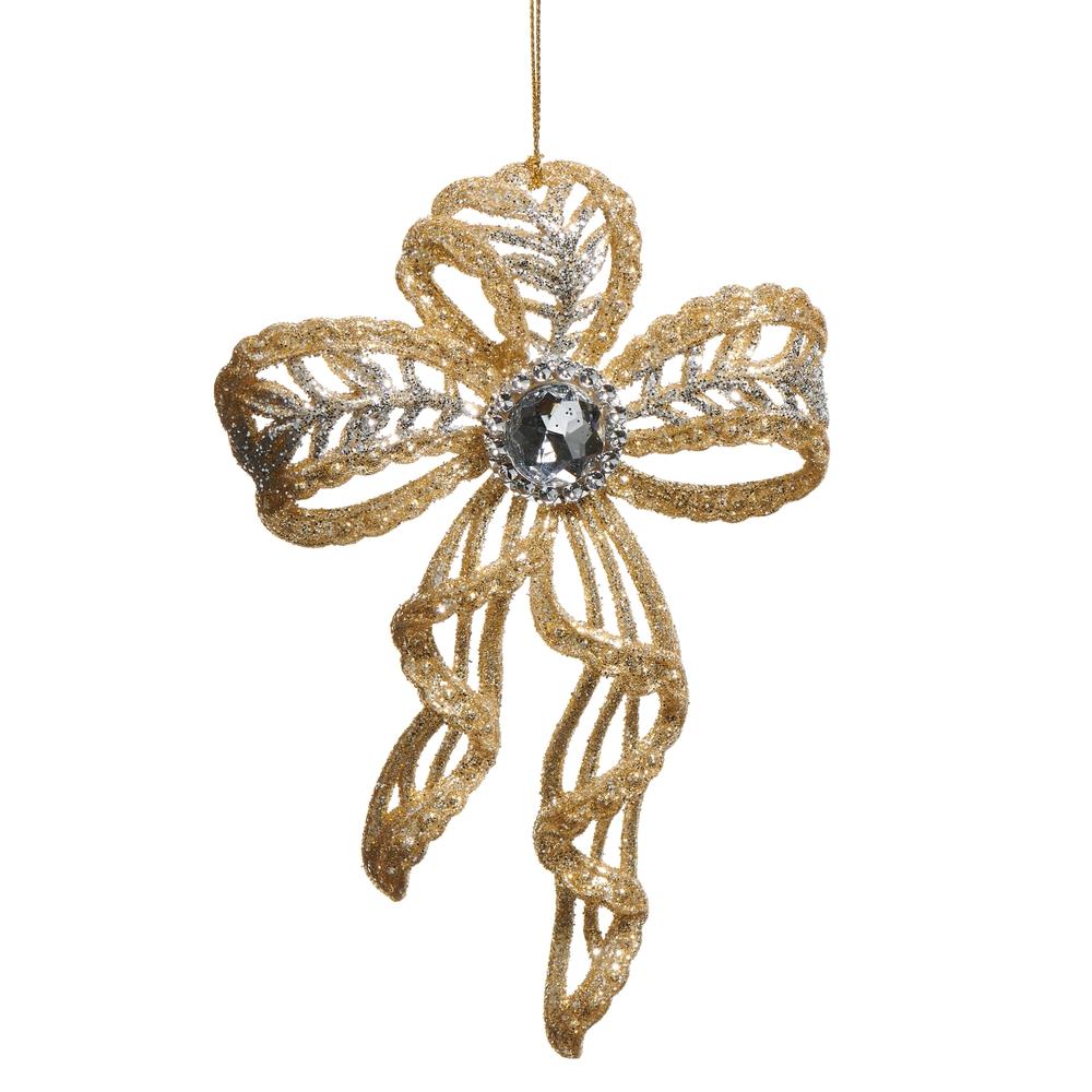 RAZ Imports 6" Sparkly Bow Ornament