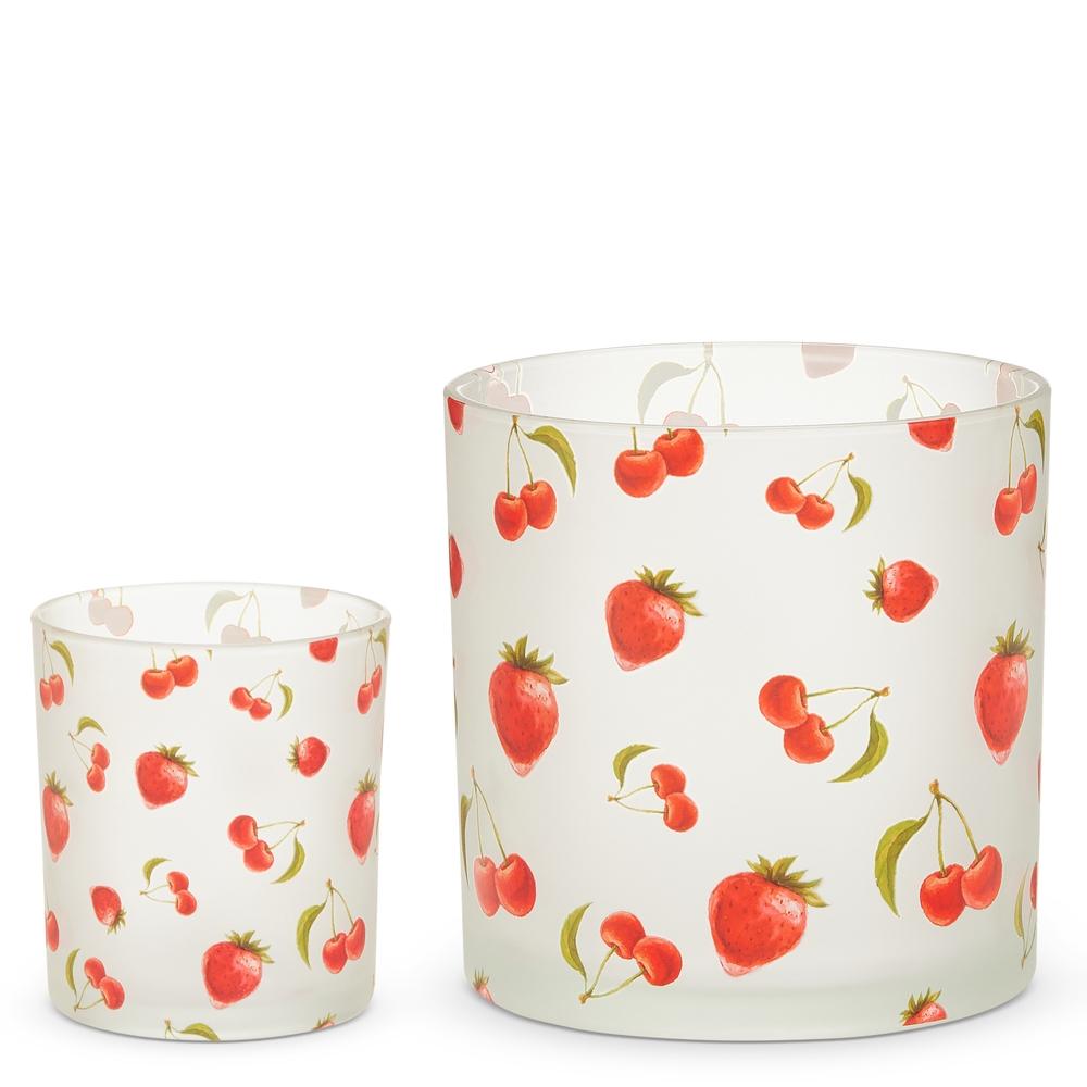 RAZ Imports 6" Strawberry Toss Pattern Containers