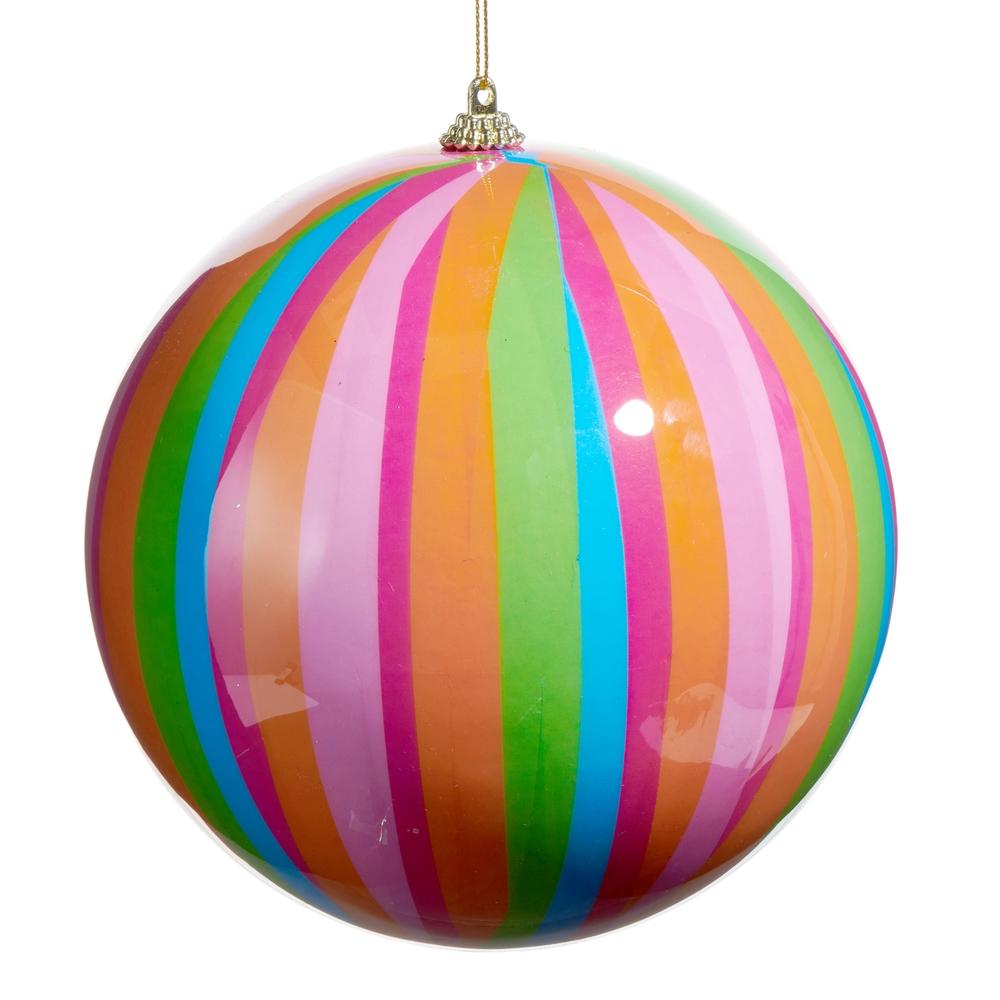 RAZ Imports 6" Stripe Ball Ornament