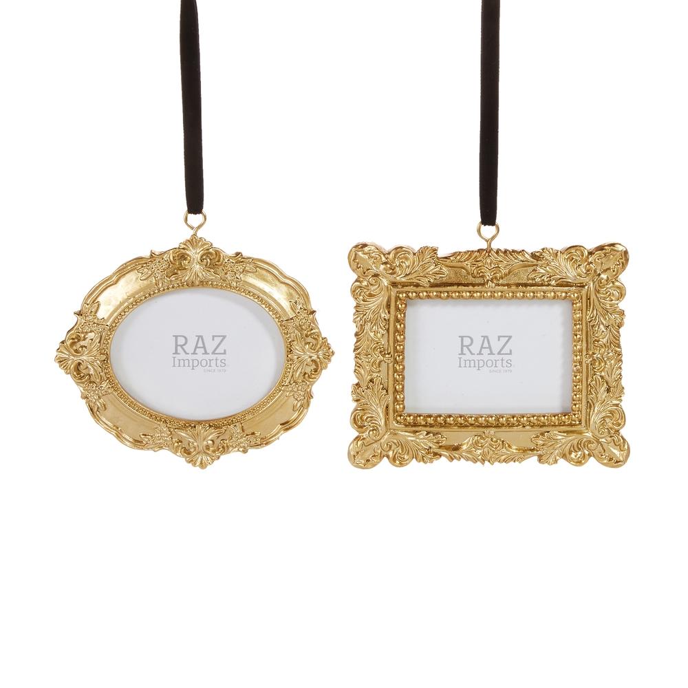 RAZ Imports 6" Vintage Photo Frame Ornament