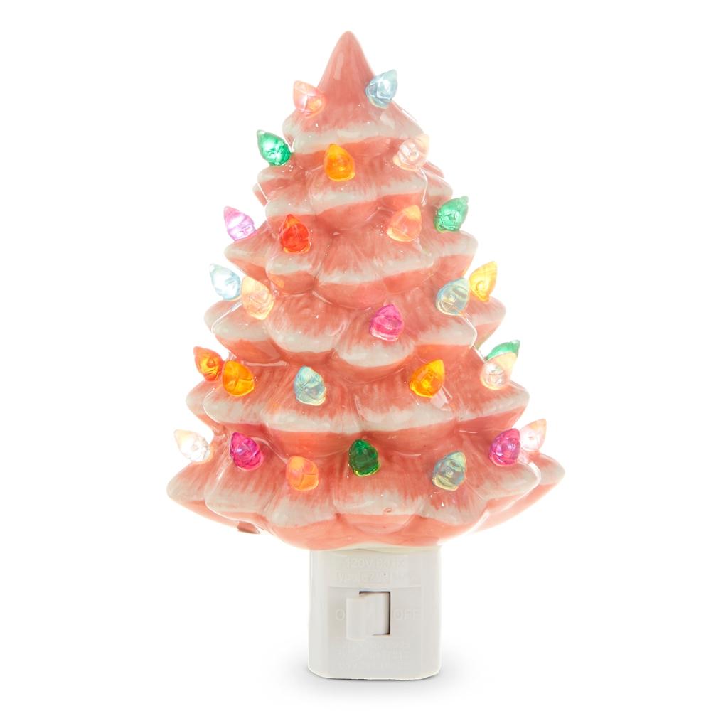 RAZ Imports 6" Vintage Pink Tree Night Light