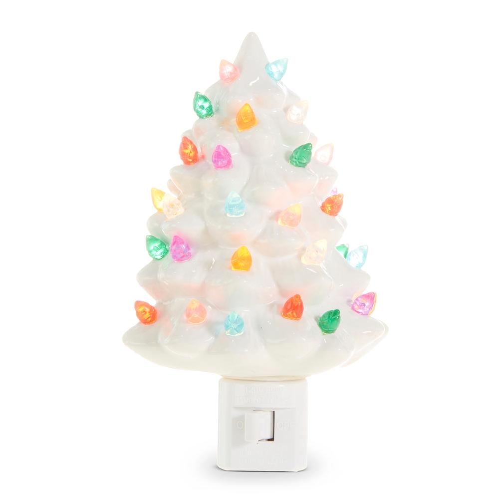 RAZ Imports 6" Vintage White Tree Night Light