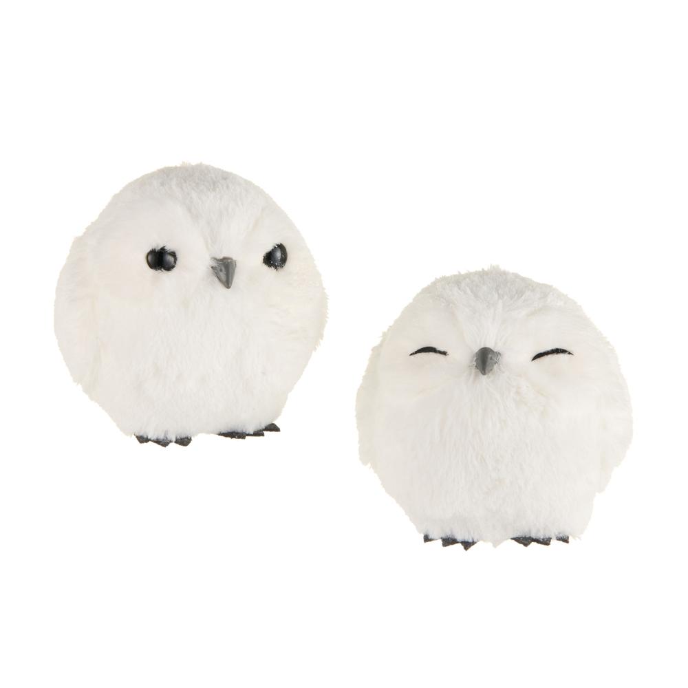 RAZ Imports 6" White Owl Ornament