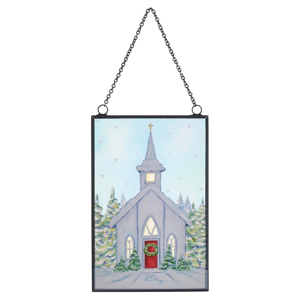 RAZ Imports 6" Winters Grace Rectangle Ornament