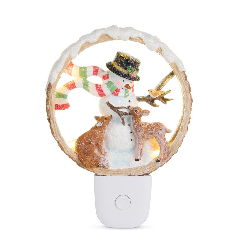 RAZ Imports 6" Woodland Christmas Party Night Light