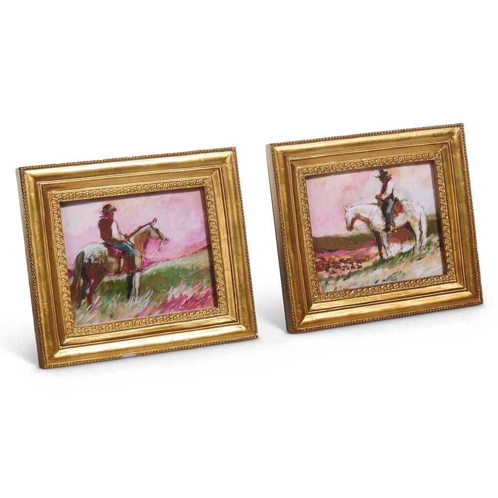 RAZ Imports 6" Wranglers at Dusk Mini Framed Art