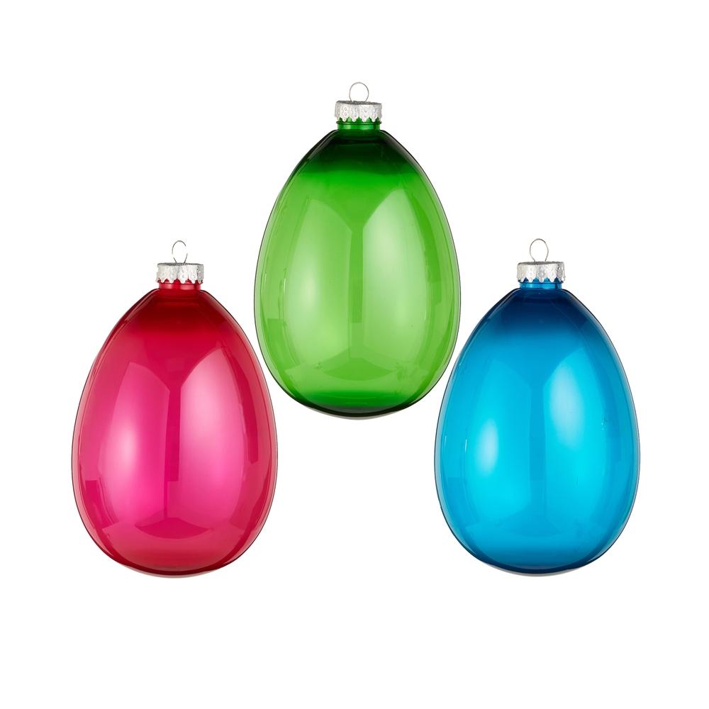 RAZ Imports 7.25" Clear Egg Ornament