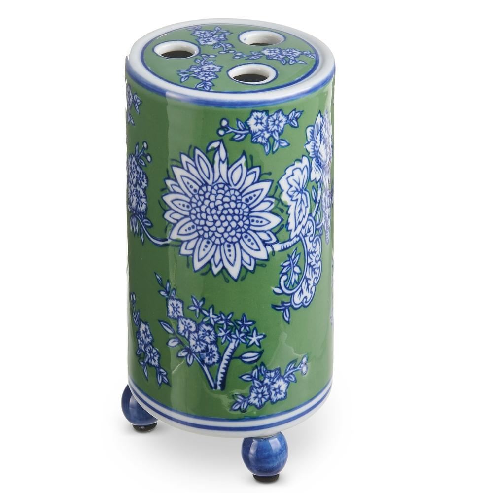 RAZ Imports 7.25" Green and Blue Tulip Vase