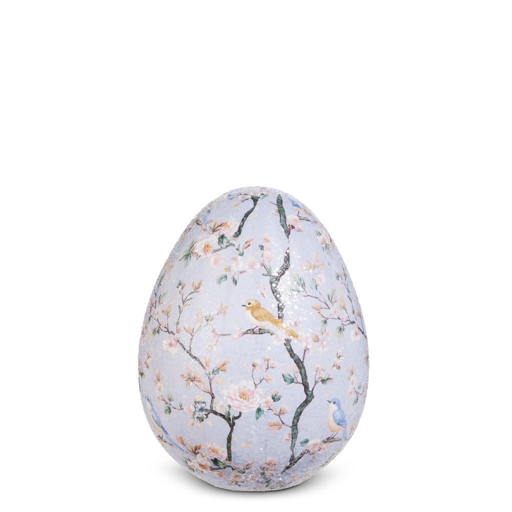 RAZ Imports 7.25" Petals and Chirps Sugared Egg