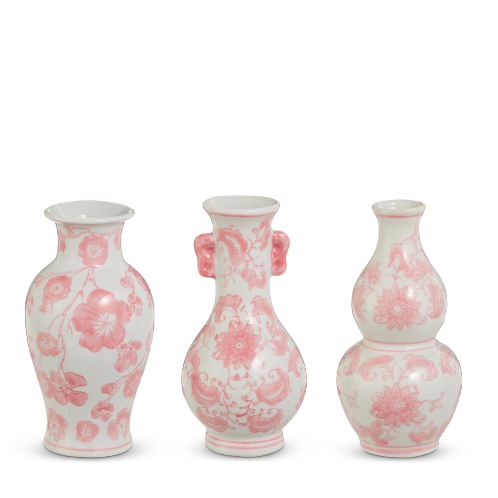 RAZ Imports 7.25" Pink Floral Bud Vase