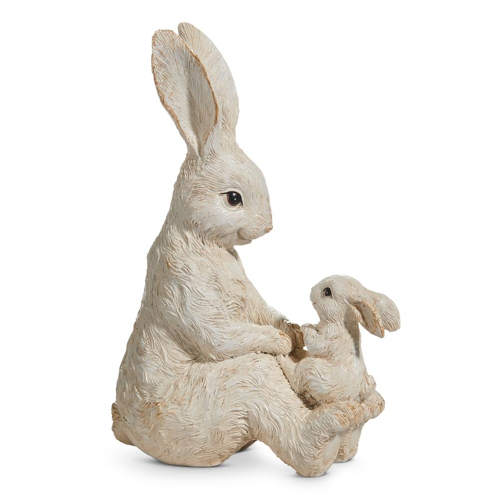 RAZ Imports 7.25" White Bunny and Baby