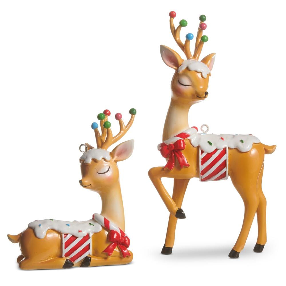 RAZ Imports 7.5" Frosted Deer Ornaments