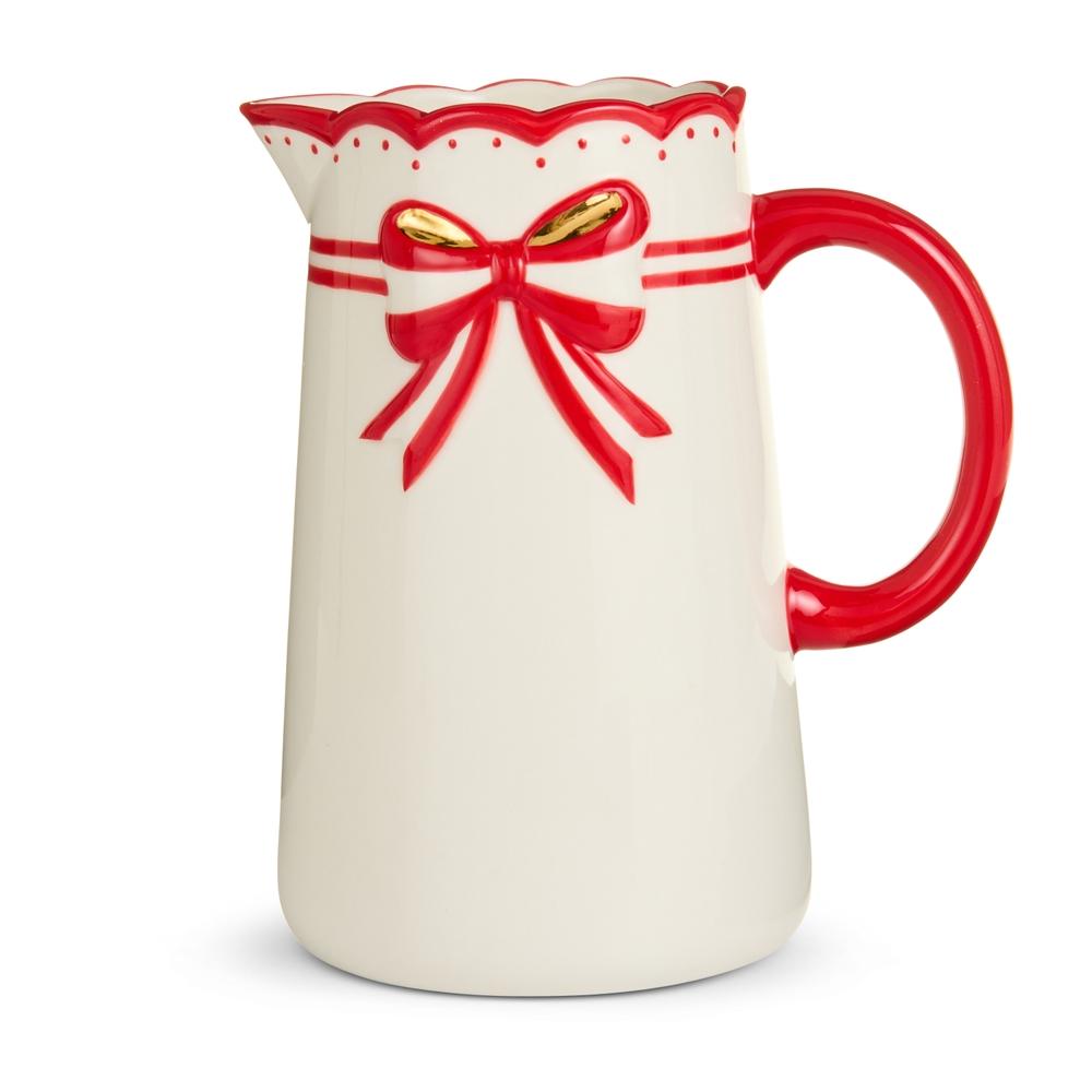 RAZ Imports 7.5" Red Bow Pitcher
