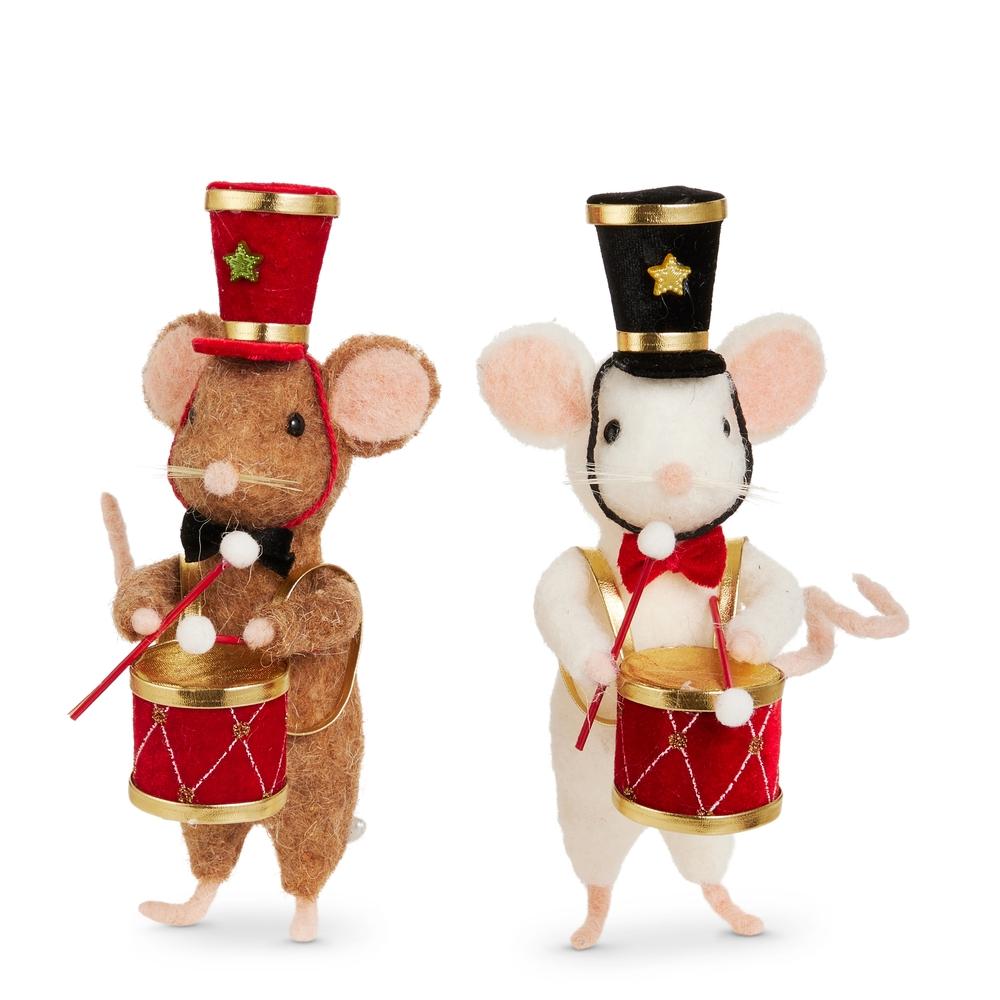 RAZ Imports 7" Drummer Mouse Ornament
