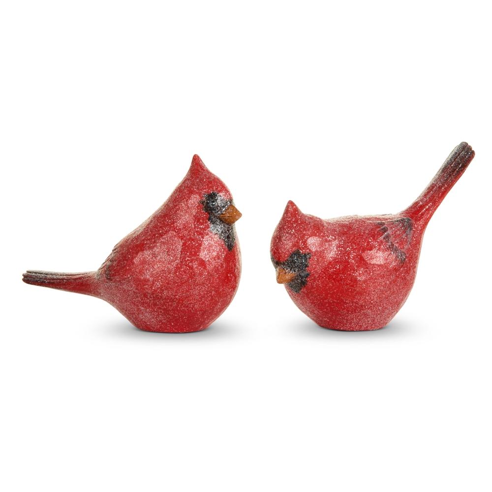 RAZ Imports 7" Glitter Carved Cardinals