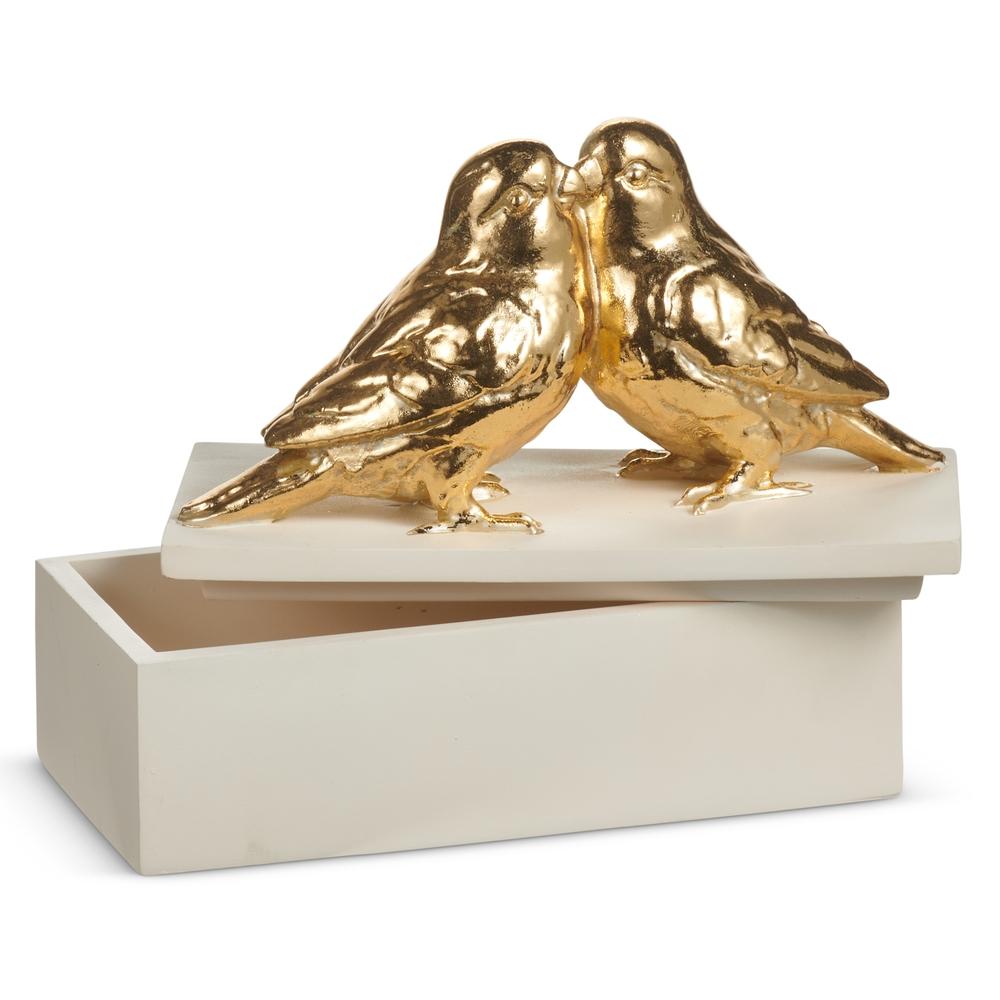 RAZ Imports 7" Gold Birds on a Box