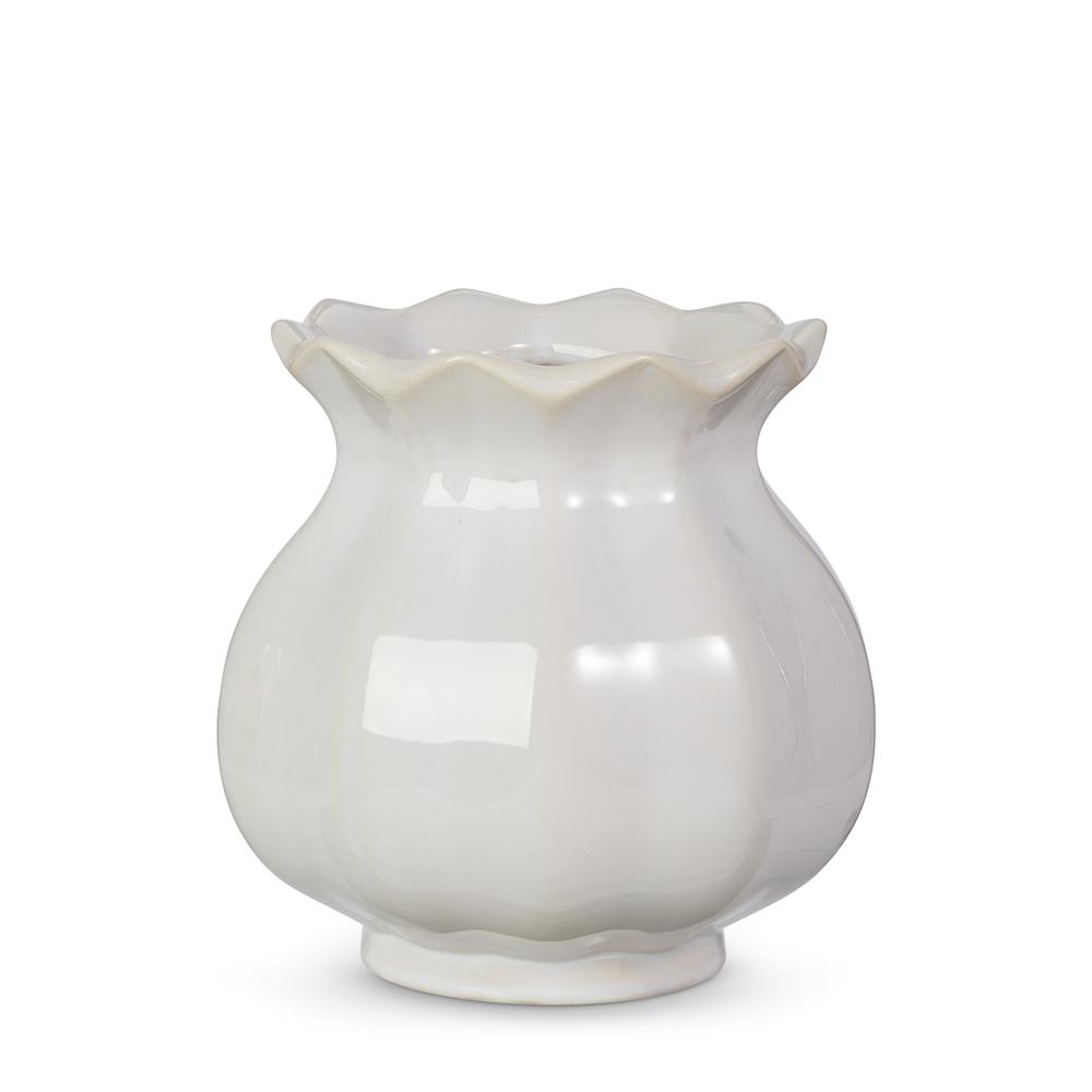 RAZ Imports 7" Ivory Bud Planter