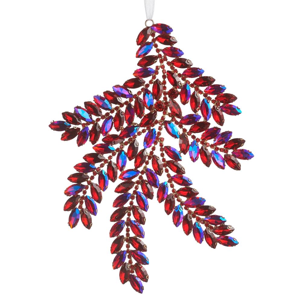 RAZ Imports 7" Red Jewel Pine Ornament