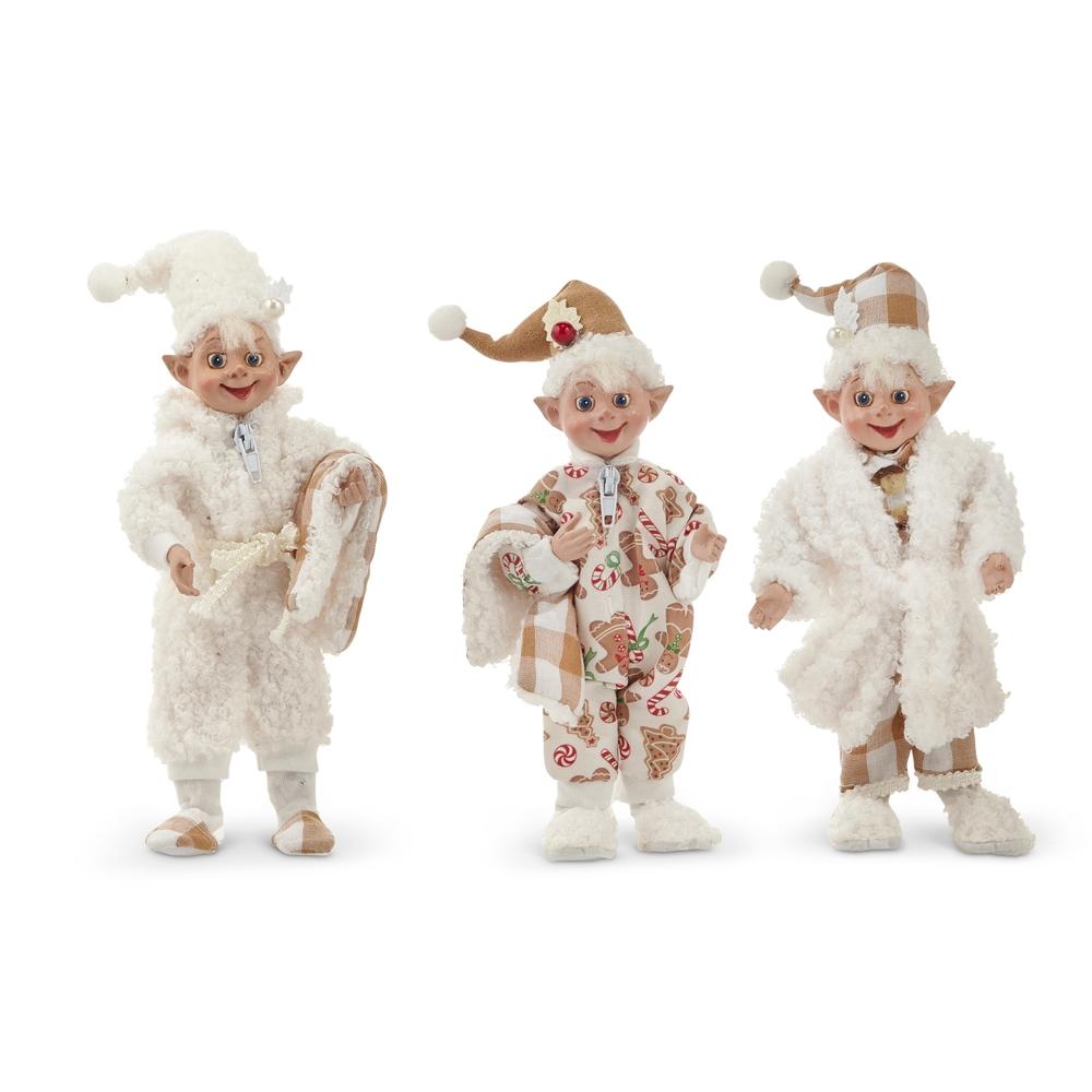 RAZ Imports 7" Sherpa Bedtime Posable Elf
