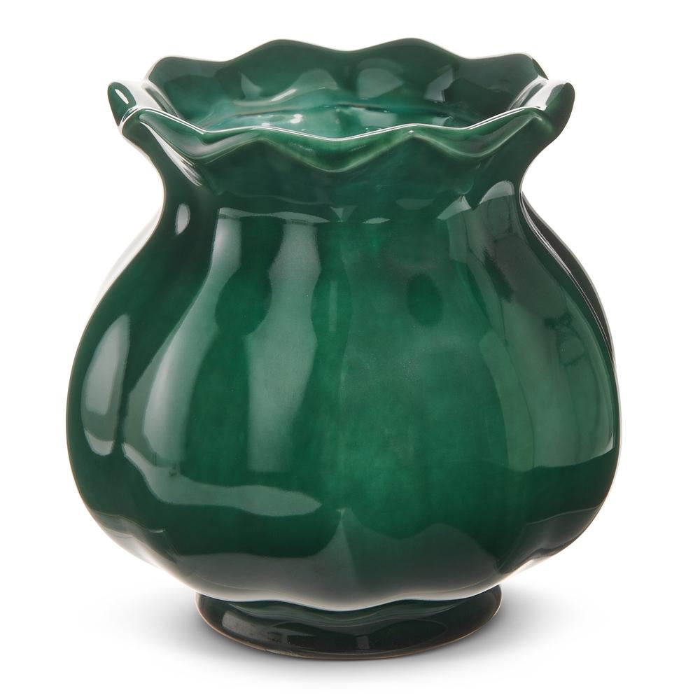 RAZ Imports 7" Verdigris Green Bud Planter