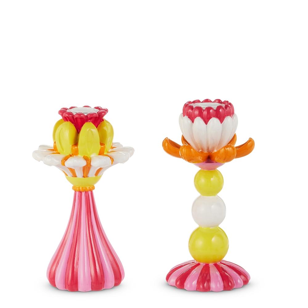 RAZ Imports 8.25" Ruffled Whimsy Candlesticks