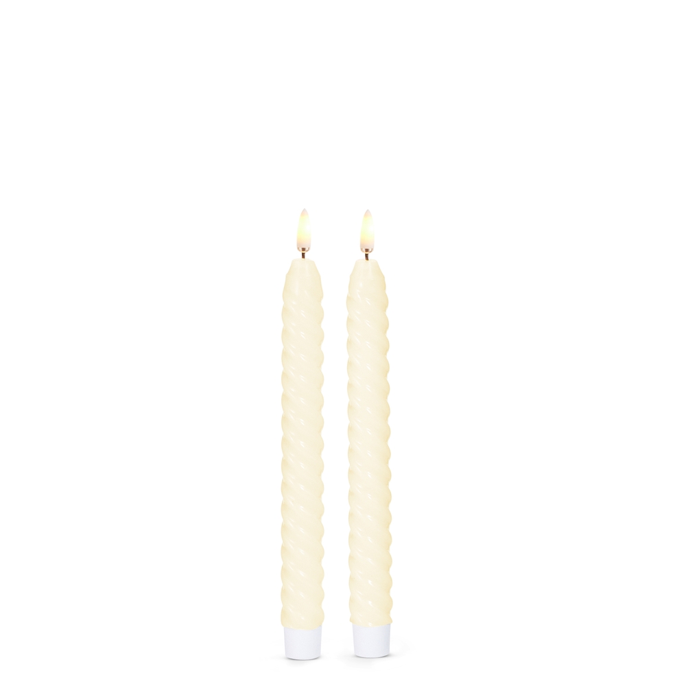 RAZ Imports 8.5" Ivory Twist Taper Candles