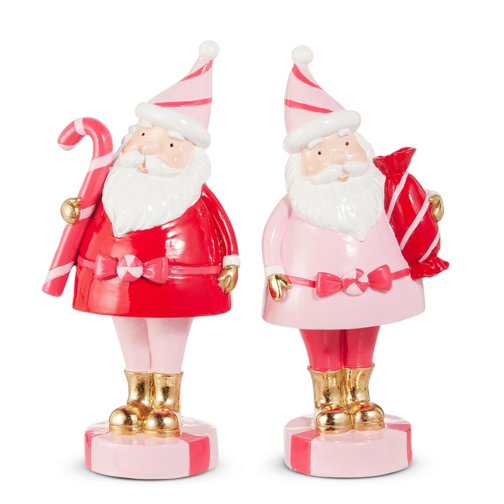 RAZ Imports 8.5" Pink Peppermint Santa
