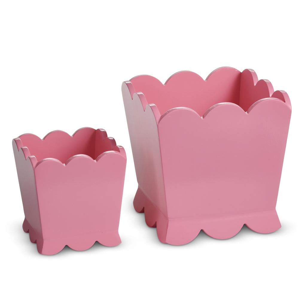 RAZ Imports 8.5" Pink Scalloped Planter