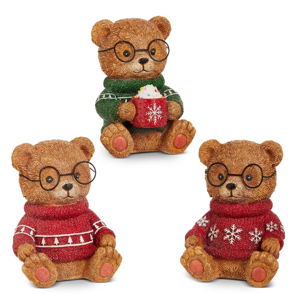 RAZ Imports 8" Beary Cozy Christmas Bear