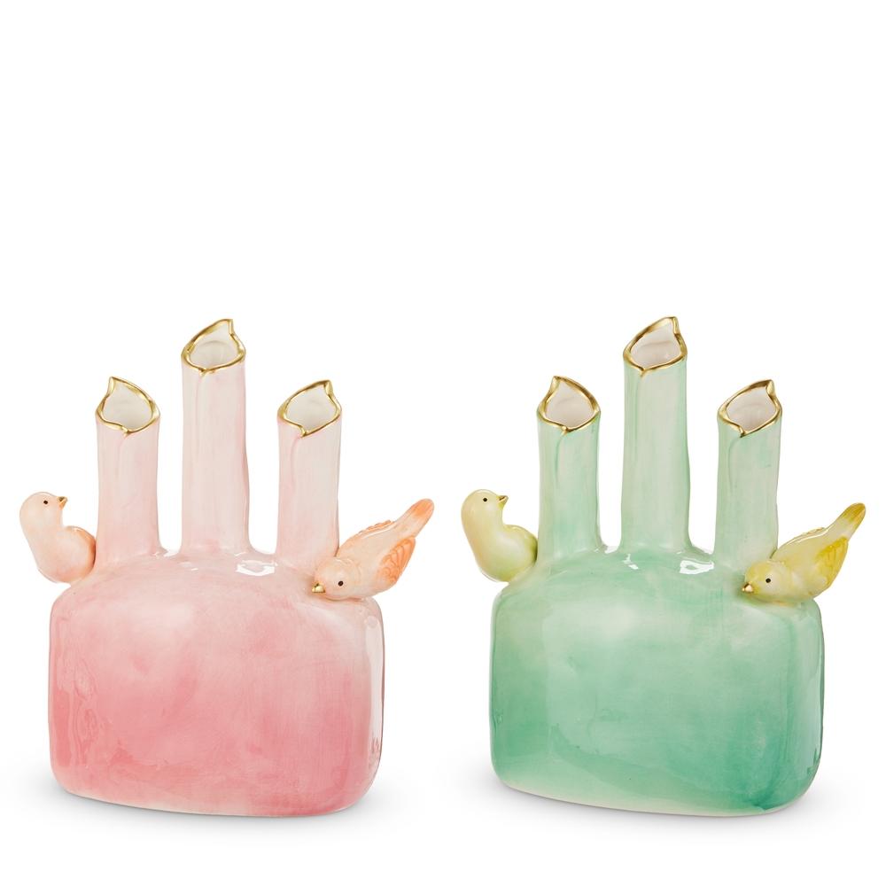 RAZ Imports 8" Bird Tulip Vase