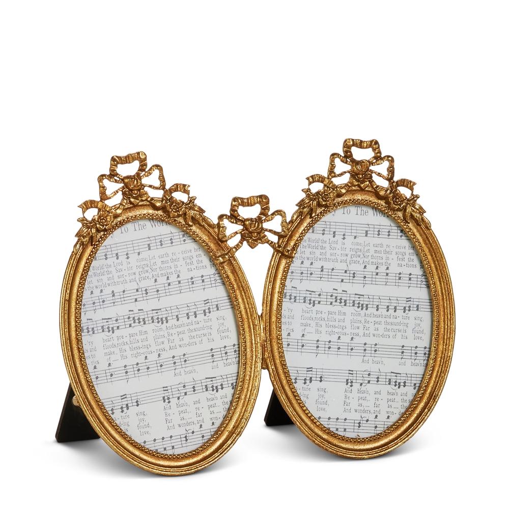 RAZ Imports 8" Bow Double Photo Frame
