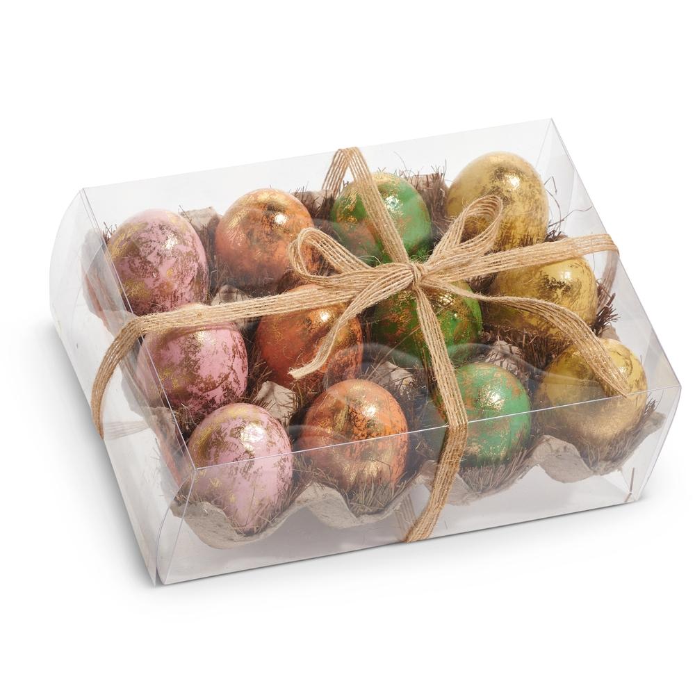 RAZ Imports 8" Box of Multicolor Easter Eggs Carton