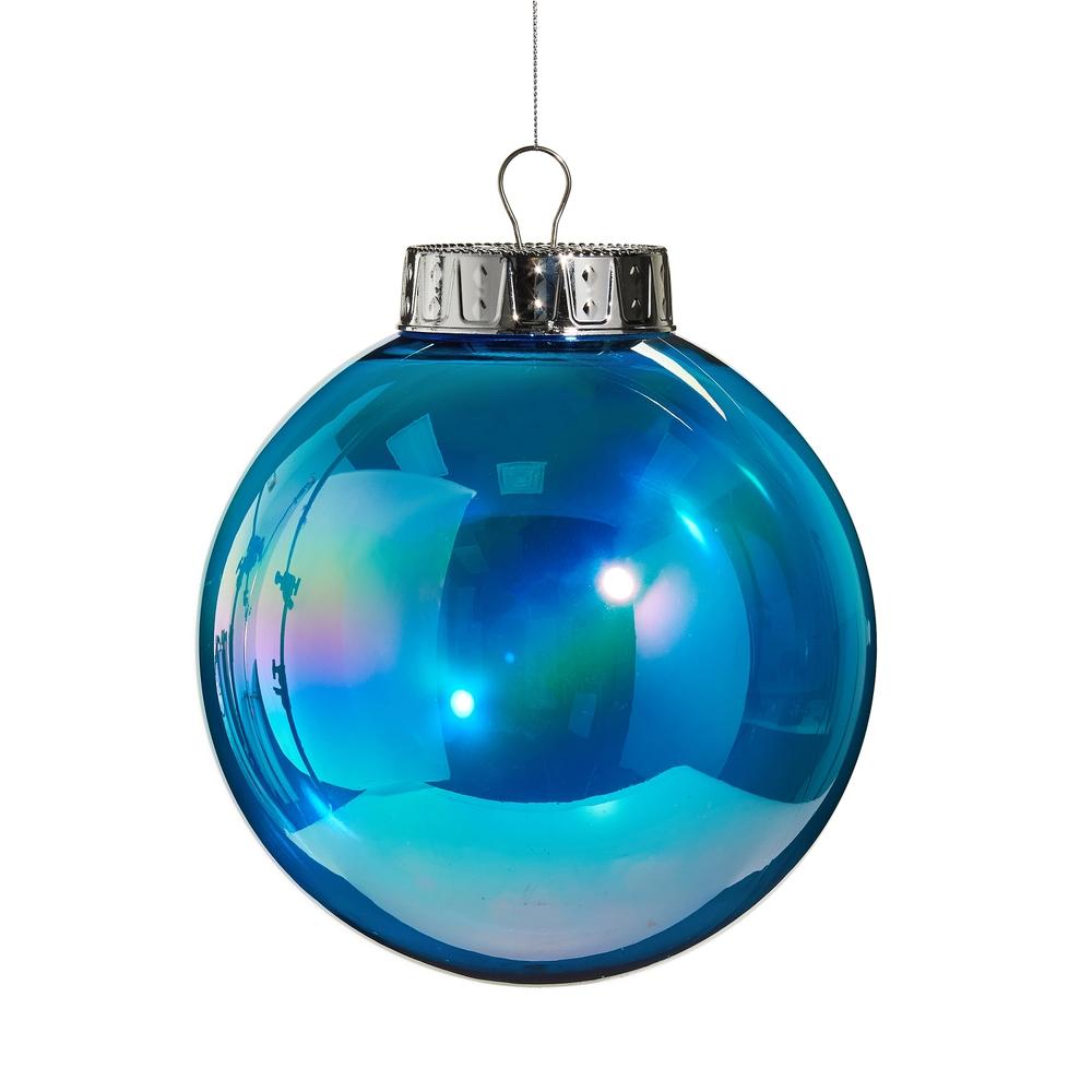 RAZ Imports 8" Bright Blue Seamless Iridescent Ball