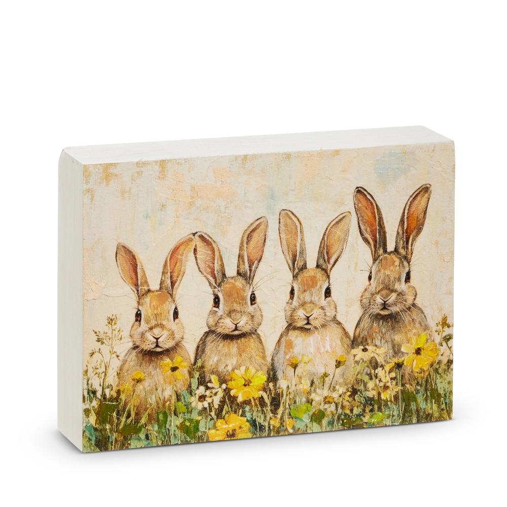 RAZ Imports 8" Bunny Meadow Block