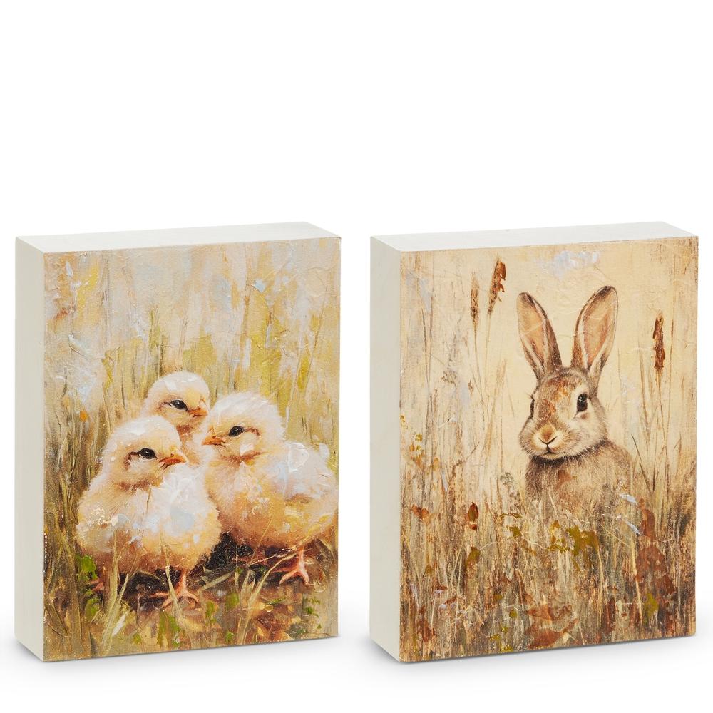 RAZ Imports 8" Bunny Meadow Block