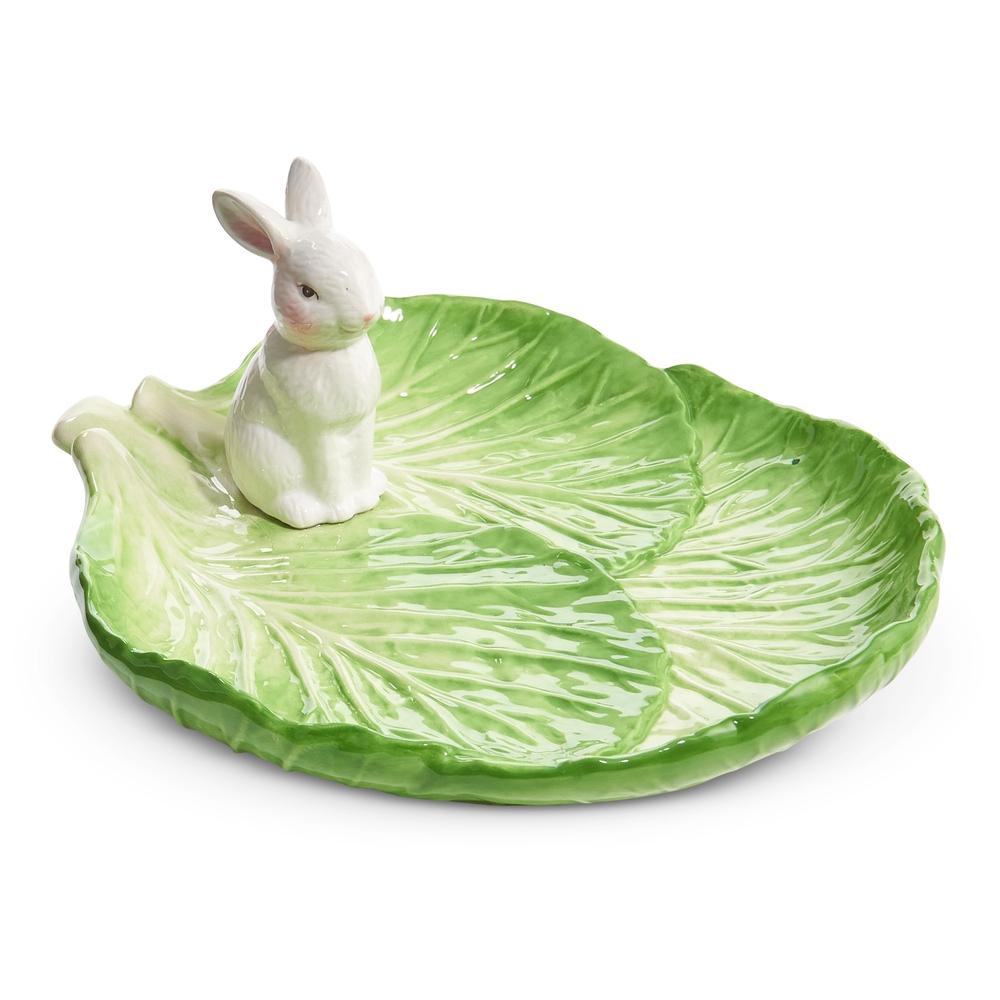RAZ Imports 8" Cabbage Bunny Tray
