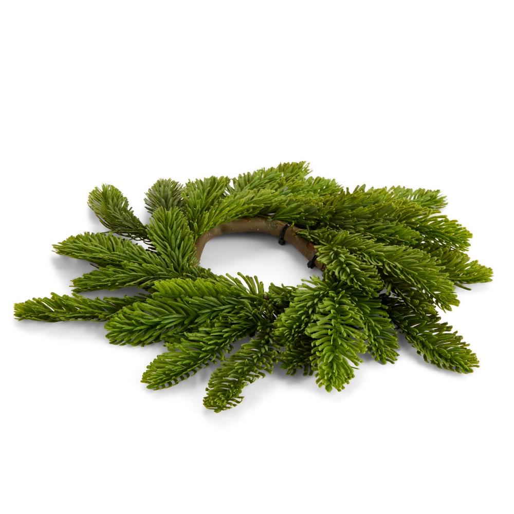 RAZ Imports 8" Cedar Mini Wreath Candle Ring
