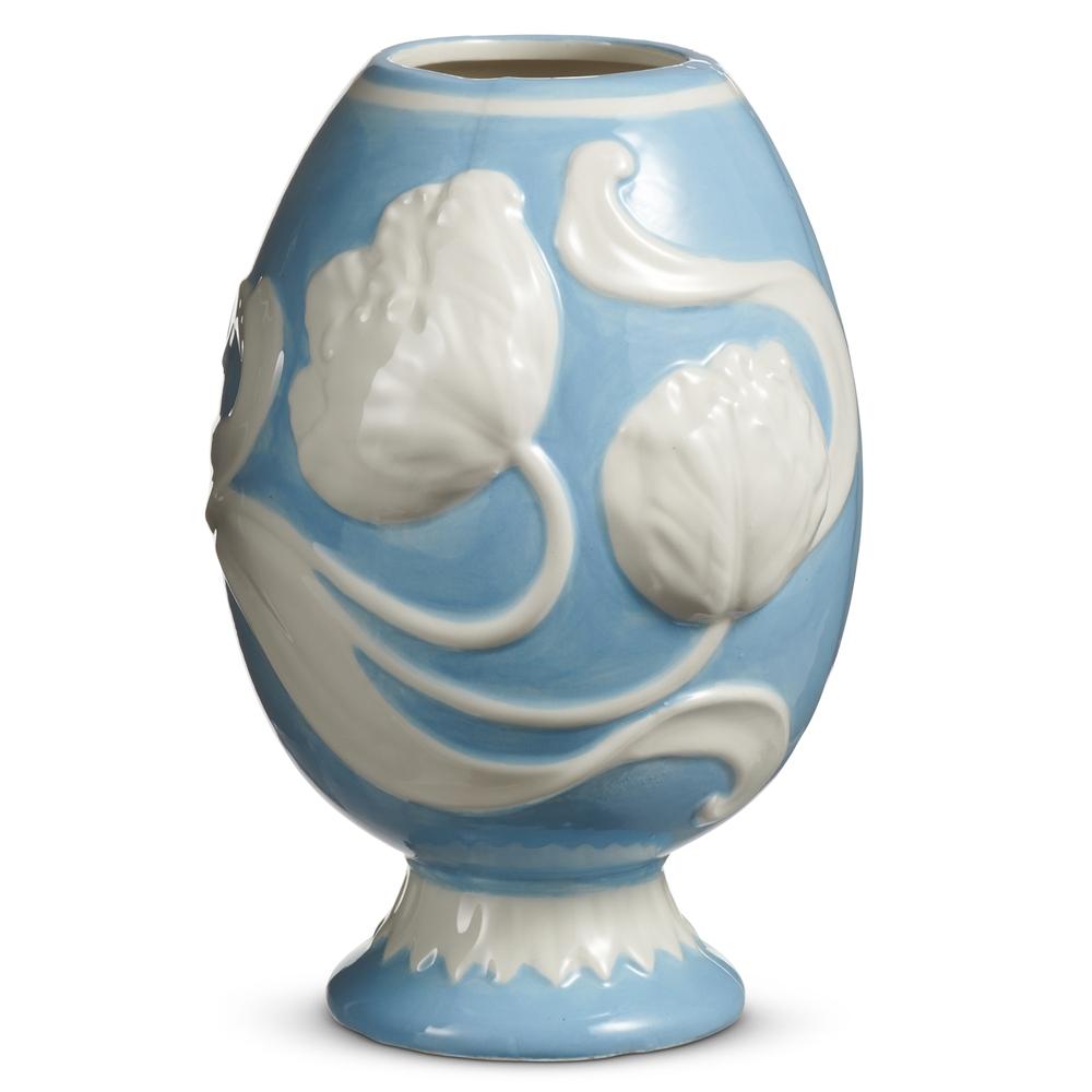 RAZ Imports 8" Embossed Egg Shape Vase