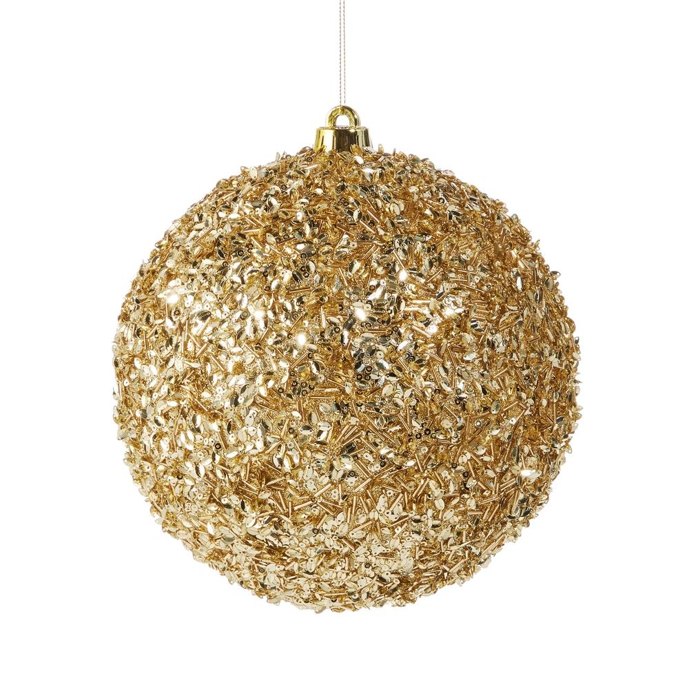 RAZ Imports 8" Gold Sequin Ball Ornament