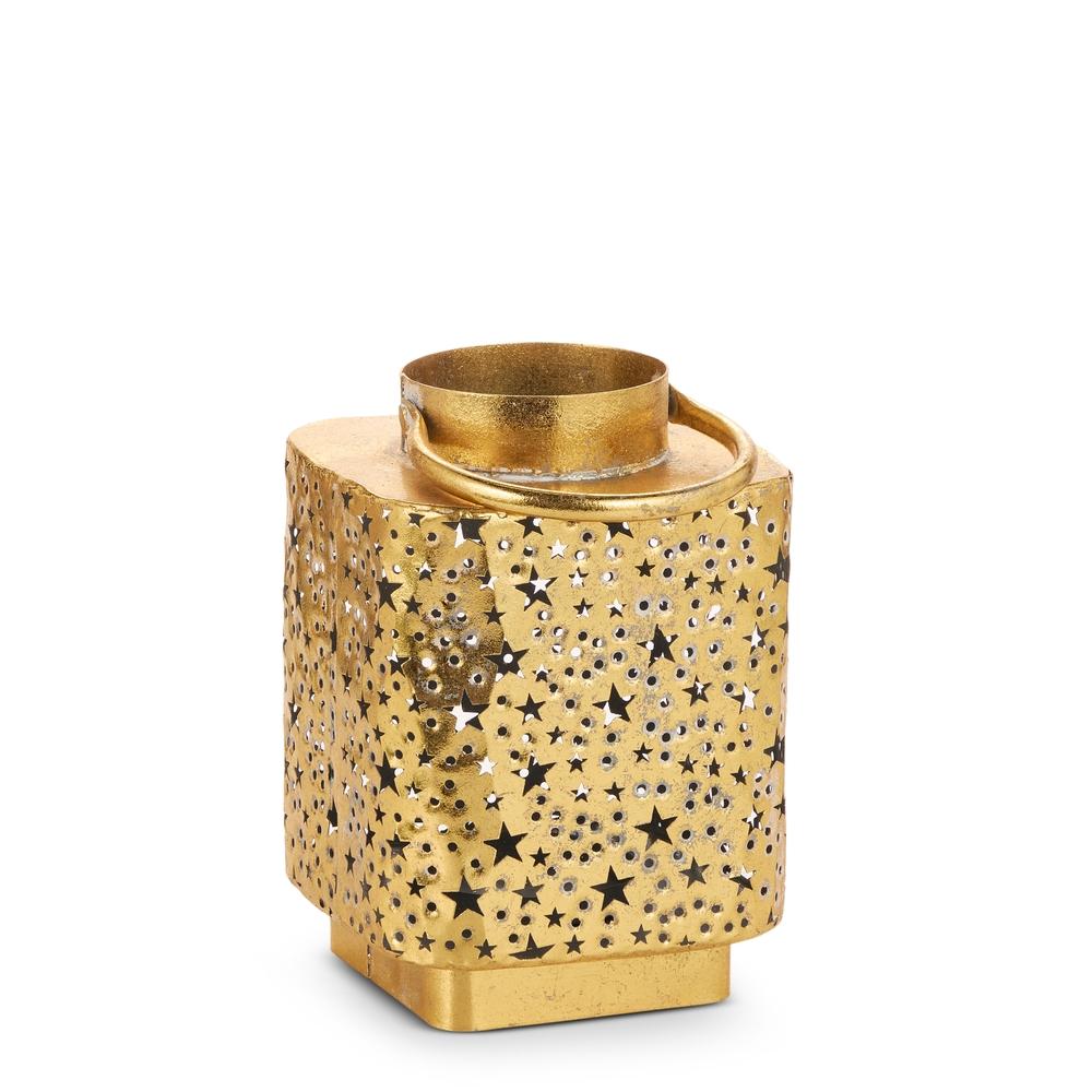 RAZ Imports 8" Gold Star Lantern
