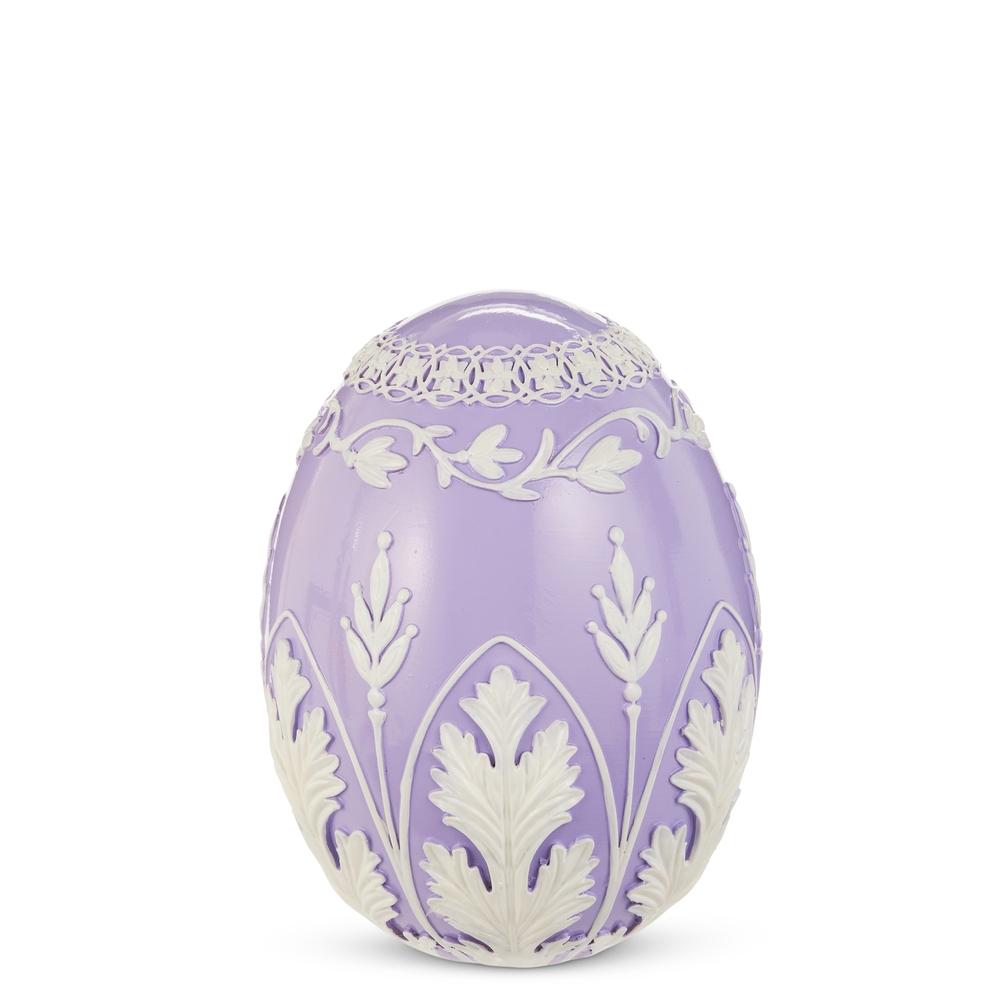 RAZ Imports 8" Lavender Fretwork Egg