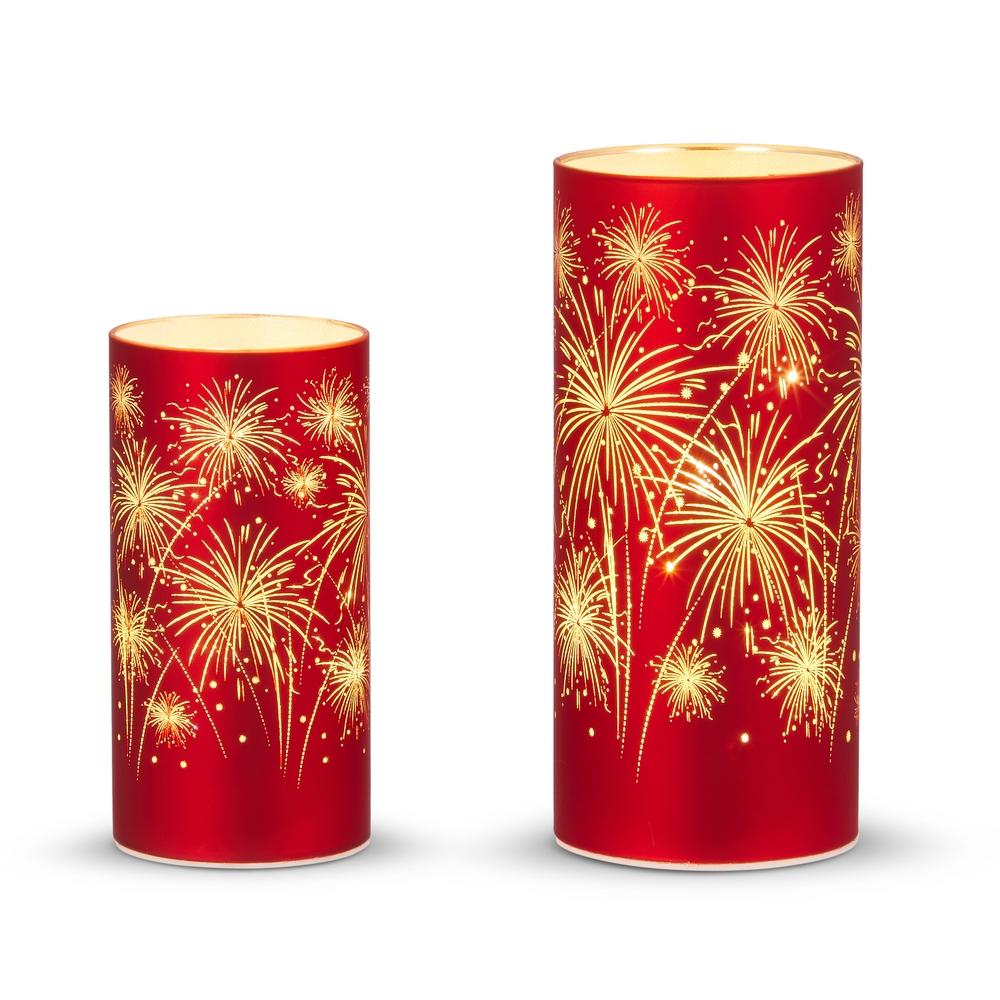 RAZ Imports 8" Lighted Firework Lanterns