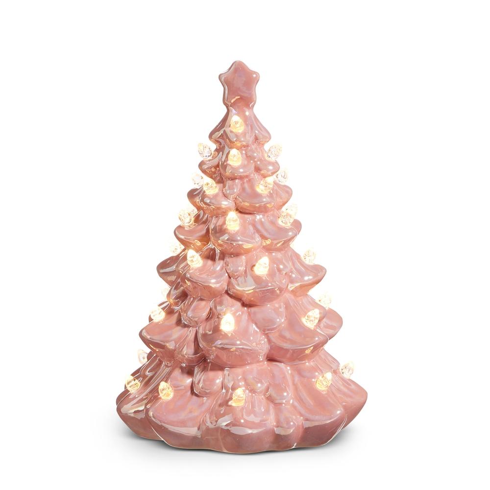RAZ Imports 8" Lighted Pink Vintage Tree