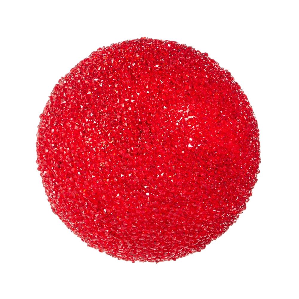 RAZ Imports 8" Red Glitter Ball Ornament