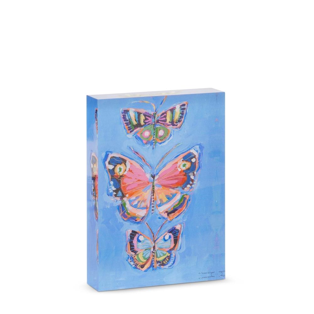 RAZ Imports 8" Springtime Flutter Acrylic Block