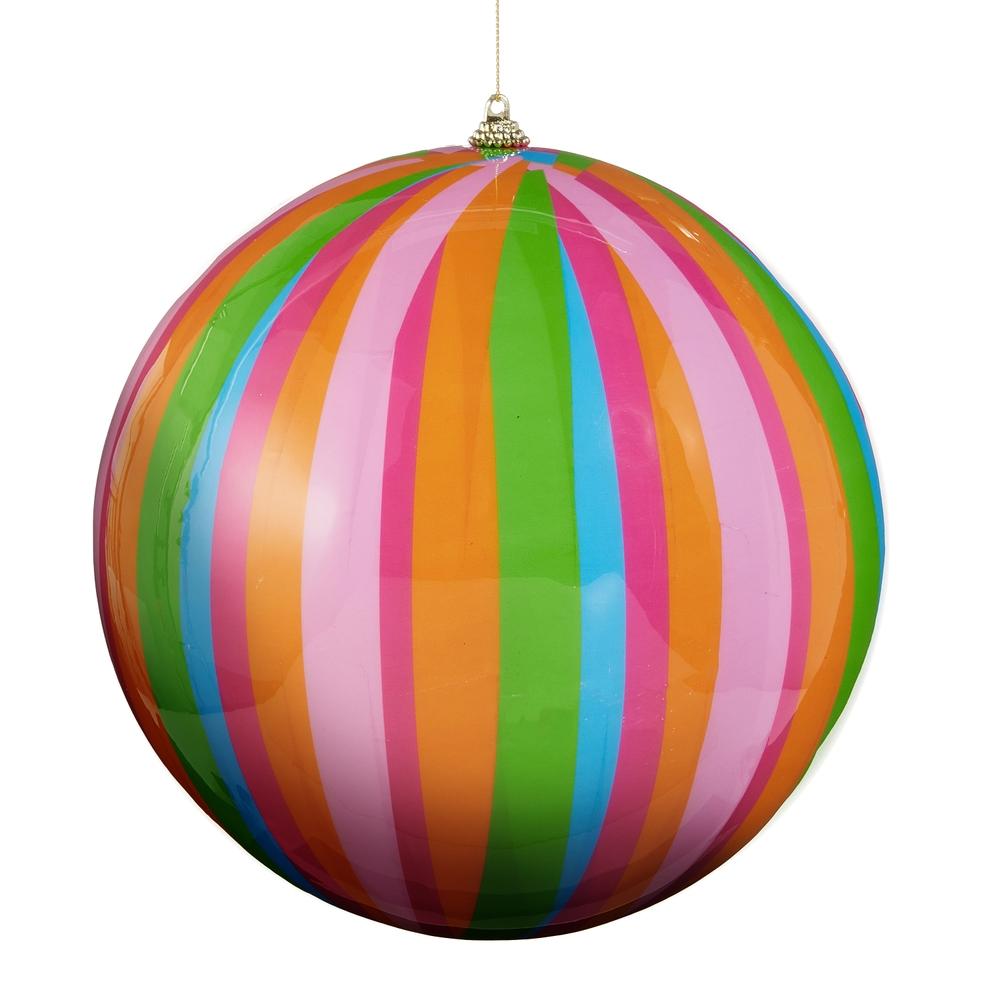 RAZ Imports 8" Stripe Ball Ornament