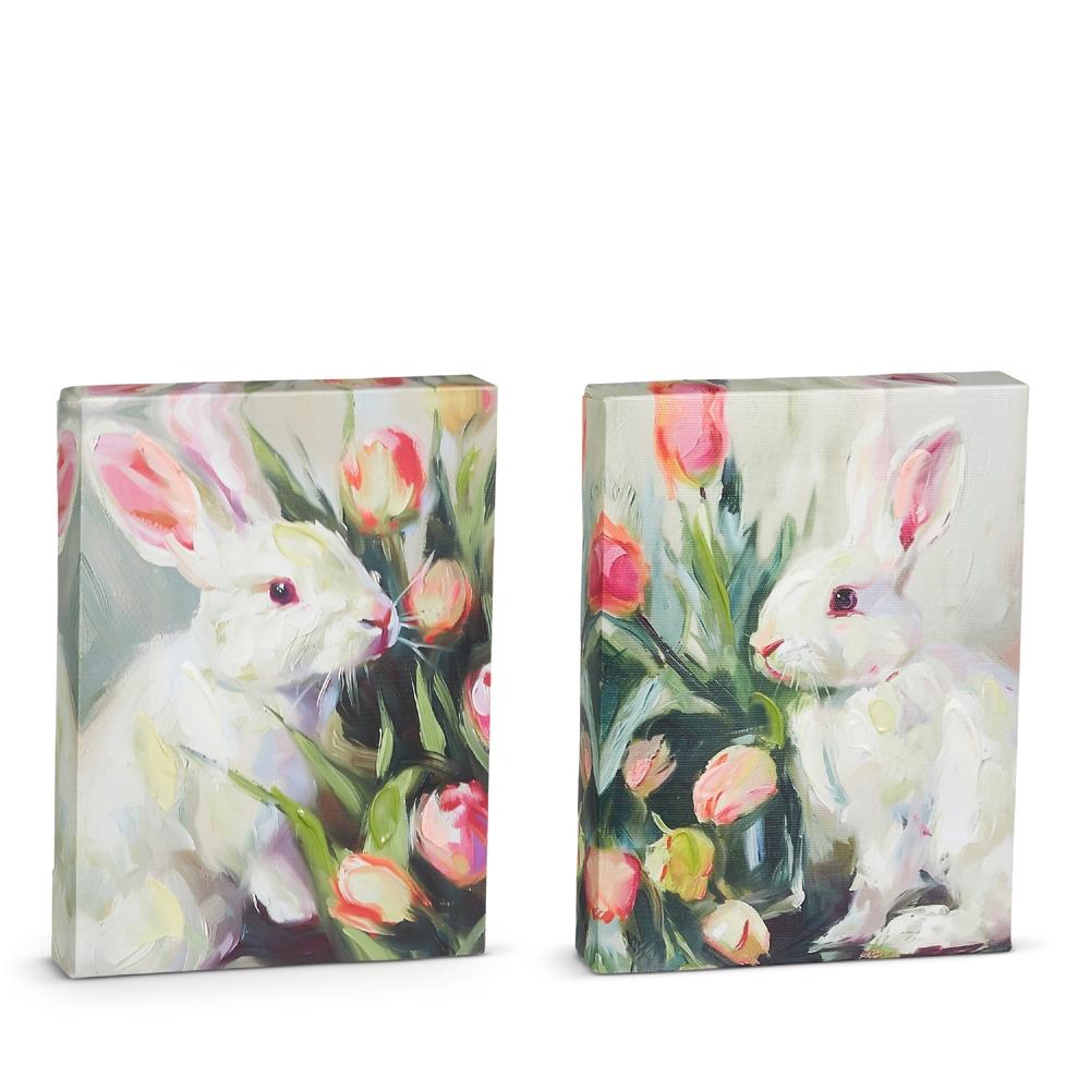 RAZ Imports 8" Tulip Rabbit Wall Art