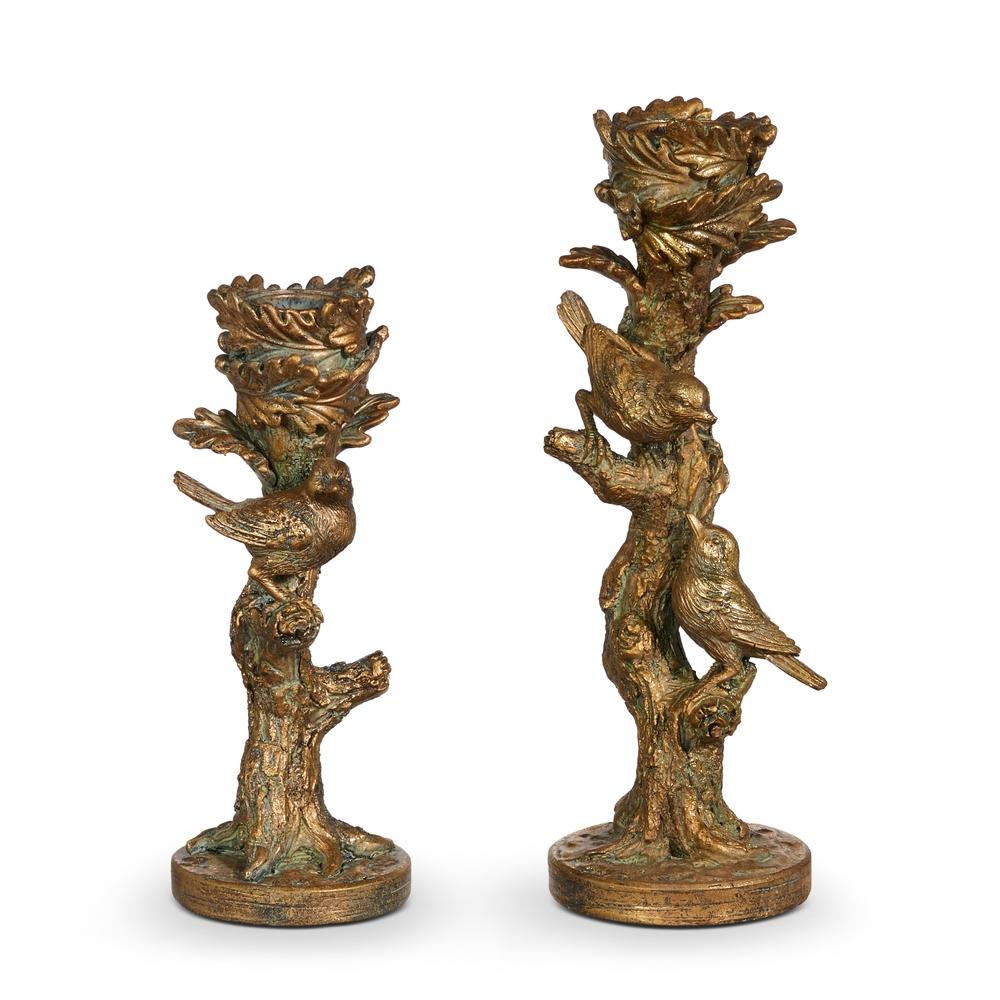 RAZ Imports 9.25" Bird on Branch Candlesticks